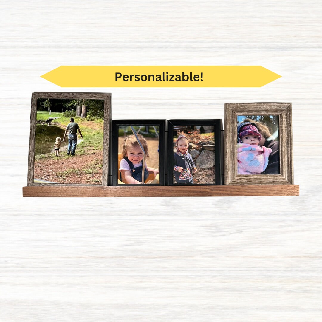 Modern Picture FRAME Rail, Photo Rail for Frames, Sleek Minimalistic