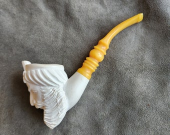 Turkish Meerschaum "Sultan" Design Tobacco Smoking Pipe - Unsmoked