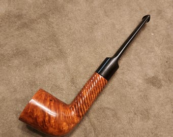 Tim West Old West Briar Dublin Tobacco Pipe w Ridged Shank - Estate (USA)