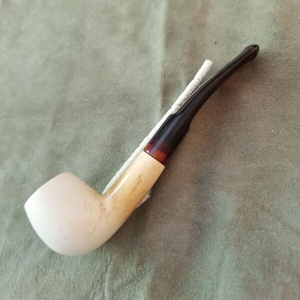 Oval Shank Meerschaum Estate Tobacco Pipe - Turkey