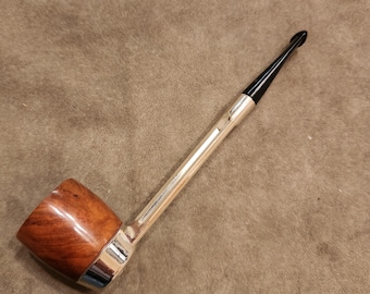 Rare French FIRST Plastic Tobacco Pipe with Briar Bowl - Unsmoked (France)