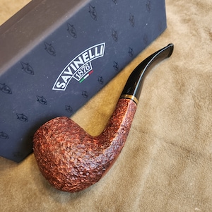 Savinelli Venere 677 Braun gestrahlte Bruyère-Tabakpfeife – ungeräuchert