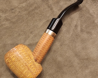 Missouri Meerschaum Monogram Cob-Shanked Rob Roy Finished Corn Cob Pipe - Estate (USA)