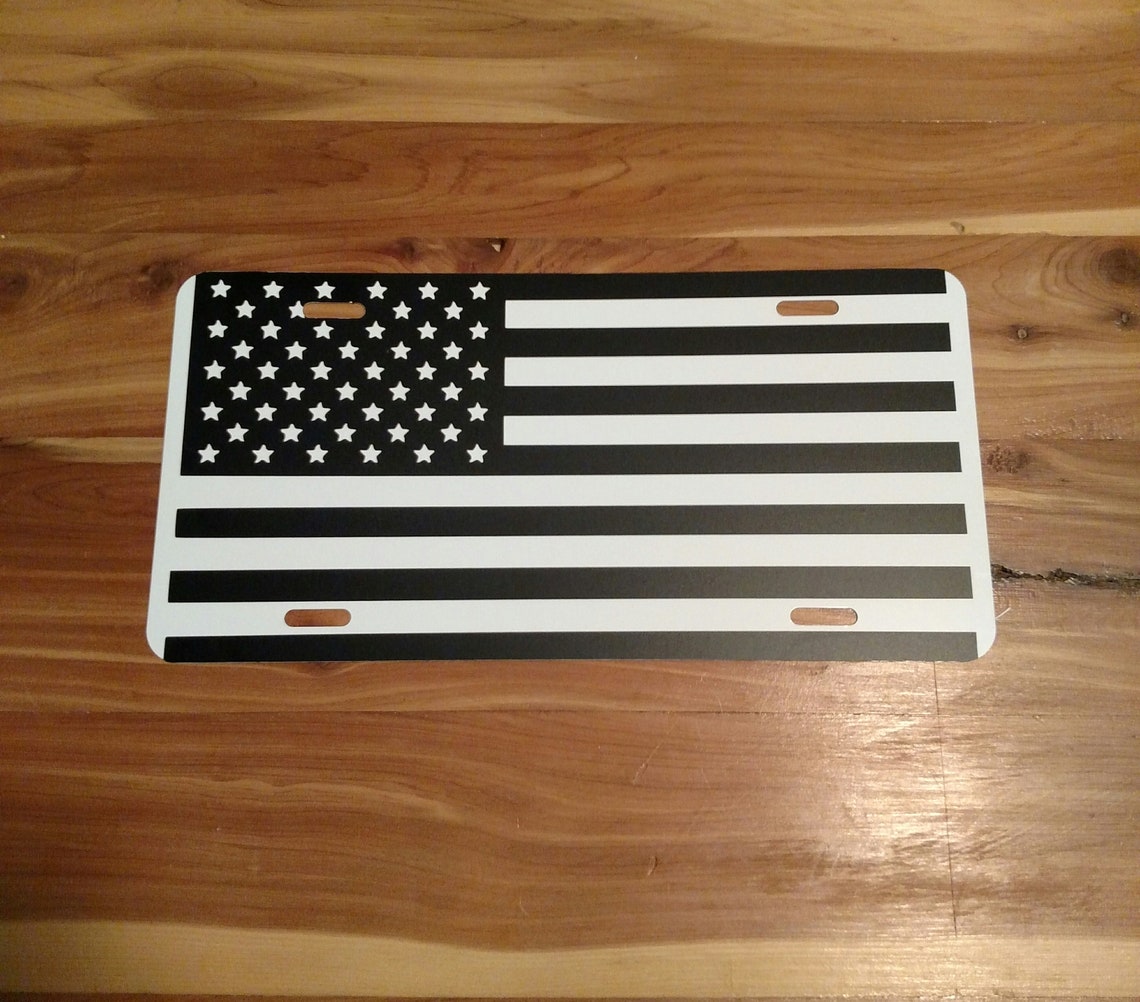 American Flag License Plate Flag Front License Plate Etsy