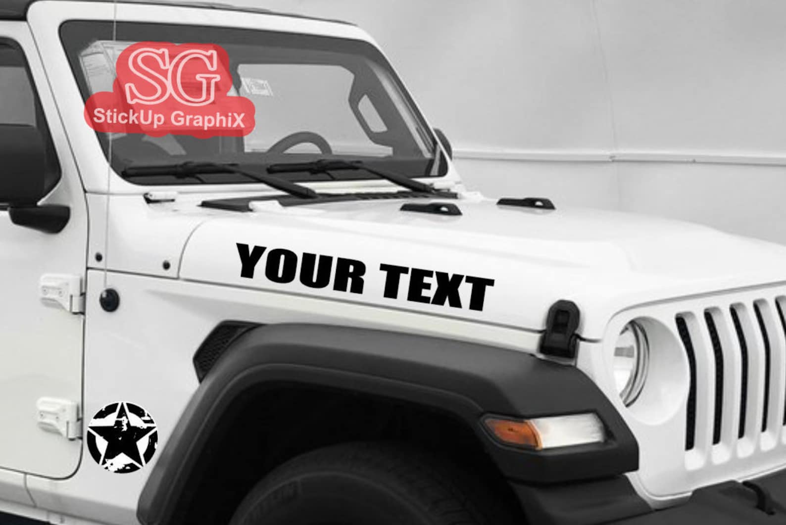 Custom Jeep Name Hood Decal Jeep Hood Decal Jeep Decal Jeep Etsy