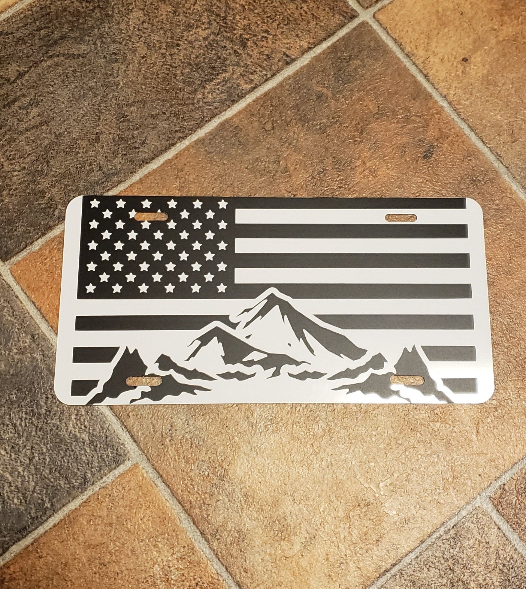American Flag License Plate Flag Front License Plate Etsy