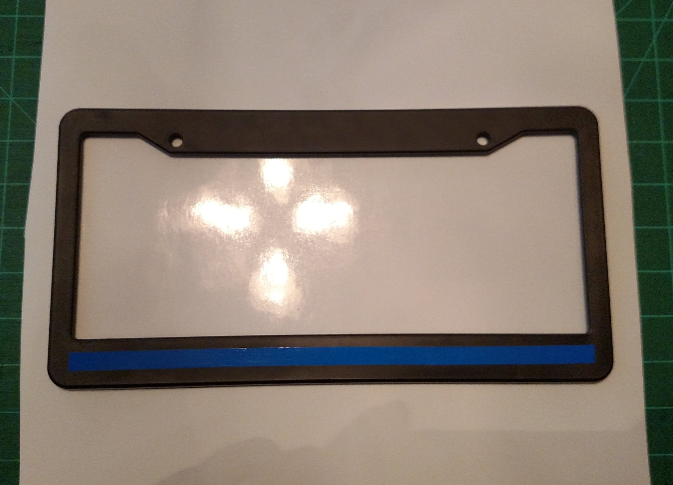 Reflective Thin blue Line License Plate Frame United We Stand Etsy
