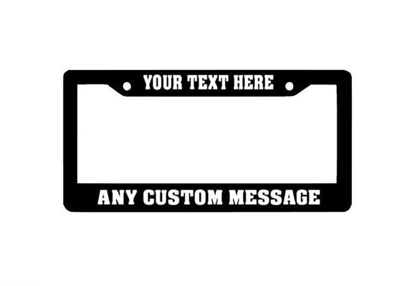 Custom License Plate Frame Personalized License Plate Frame Etsy
