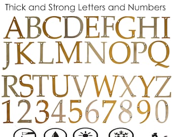 Stainless Steel Door Numbers & Letters 3&quot;- 75mm Solid House Flat Apartment-Lifetime Quality