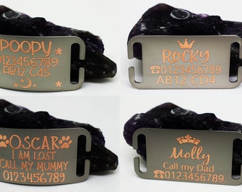 flat dog collar tag