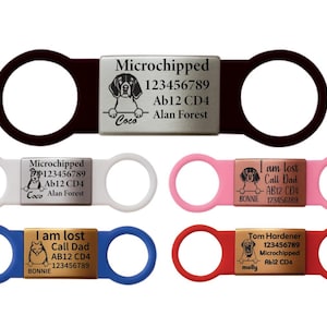 Personalized Slide-On Pet ID Tag | Laser Engraved Stainless Steel & Silicone