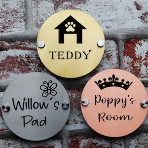 Personalised Metal Pet Dog Cat Kennel House Home Door Wall Display Sign Plaque Plate Number Name-door number plaques for wall