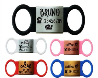 Personalized Slide-On Pet ID Tag | Silent Stainless Steel & Silicone