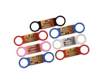 Personalized Slide-On Pet ID Tag | Silent Stainless Steel & Silicone