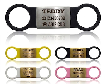 Personalized Silent Pet ID Tag | Stainless Steel Slide-On Collar