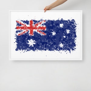 Australia Flag Framed Canvas Art Print | Australian Flag Print | Australia Gift | Australia Wall Art | Australia Home Decor | Aussie Gift