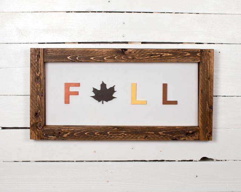 Wood Fall Sign Fall Decor Fall Leaves Sign Autumn Leaves Etsy