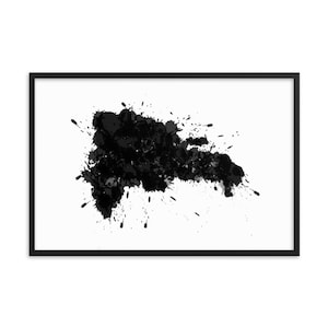 Dominican Republic Black and White Framed Art Print | Dominican wall art | Framed Dominican poster | Dominican home decor | Dominican gift