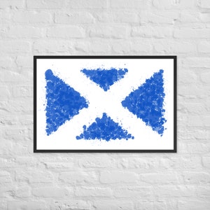 Scotland Flag Framed Art Print | Scottish Flag Print | Scotland Wall Art | Scotland Gift | Scotland Home Decor | Framed Scotland Poster
