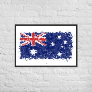 Australia Flag Framed Art Print | Australian Flag Print | Australia Wall Art | Australia Gift | Australia Home Decor | Australia Poster