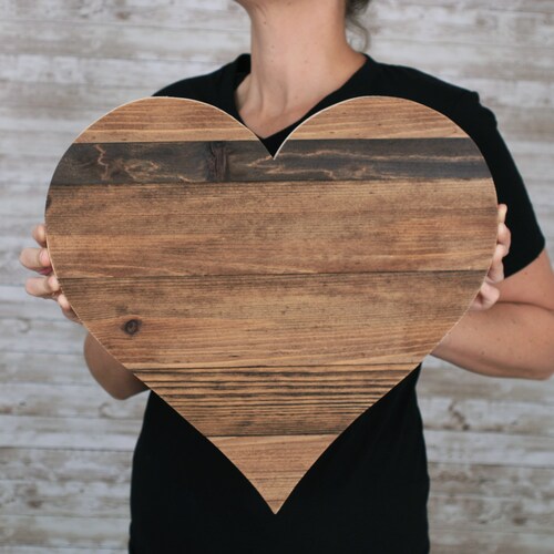 Wood Heart Wall Art Wooden Sign Decor - Heart Wall Decor Wood