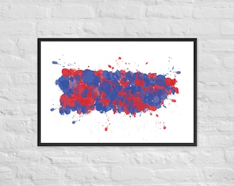 Puerto Rico Framed Art Print: Abstract Splatter Design