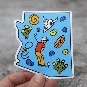 Arizona Sticker | Arizona Decal | Arizona Map | Arizona Gift | Arizona Illustration | Arizona Drawing | Arizona State | Laptop Sticker
