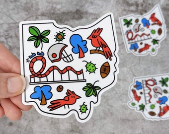 Ohio State Vinyl Sticker: Waterproof Laptop Decal