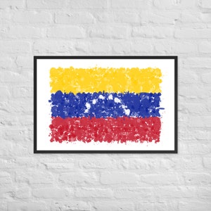 Venezuela Flag Framed Art Print | Venezuelan Flag Art | Venezuela Wall Art | Venezuela Gift | Framed Venezuela Poster | Venezuelan Gift