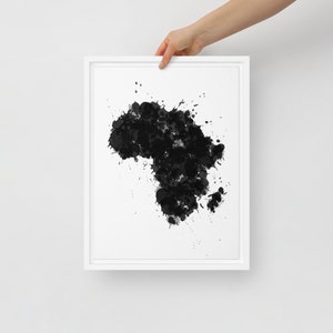 Africa Black and White Framed Canvas Art Print | Africa wall art | Africa wall decor | Africa home decor | Framed Africa art | Africa gift