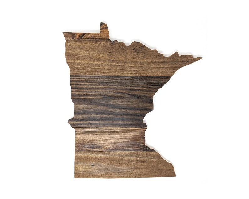 Minnesota Wood Sign Minnesota Art Minnesota Map Etsy