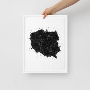 Poland Black and White Framed Canvas Art Print | Poland Wall Art | Poland gift | Poland Map | Poland Travel | Poland Decor | Polish Gift