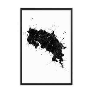 Costa Rica Black and White Framed Art Print | Costa Rica Wall Art | Costa Rica Poster | Costa Rica Art | Costa Rica Gift | Costa Rican Art