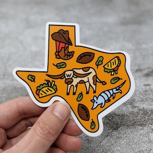 Texas Sticker | Texas Decal | Texas Map | Texas Gift | Texas Illustration | Texas Drawing | Texas State | Laptop Sticker | Vinyl Decal