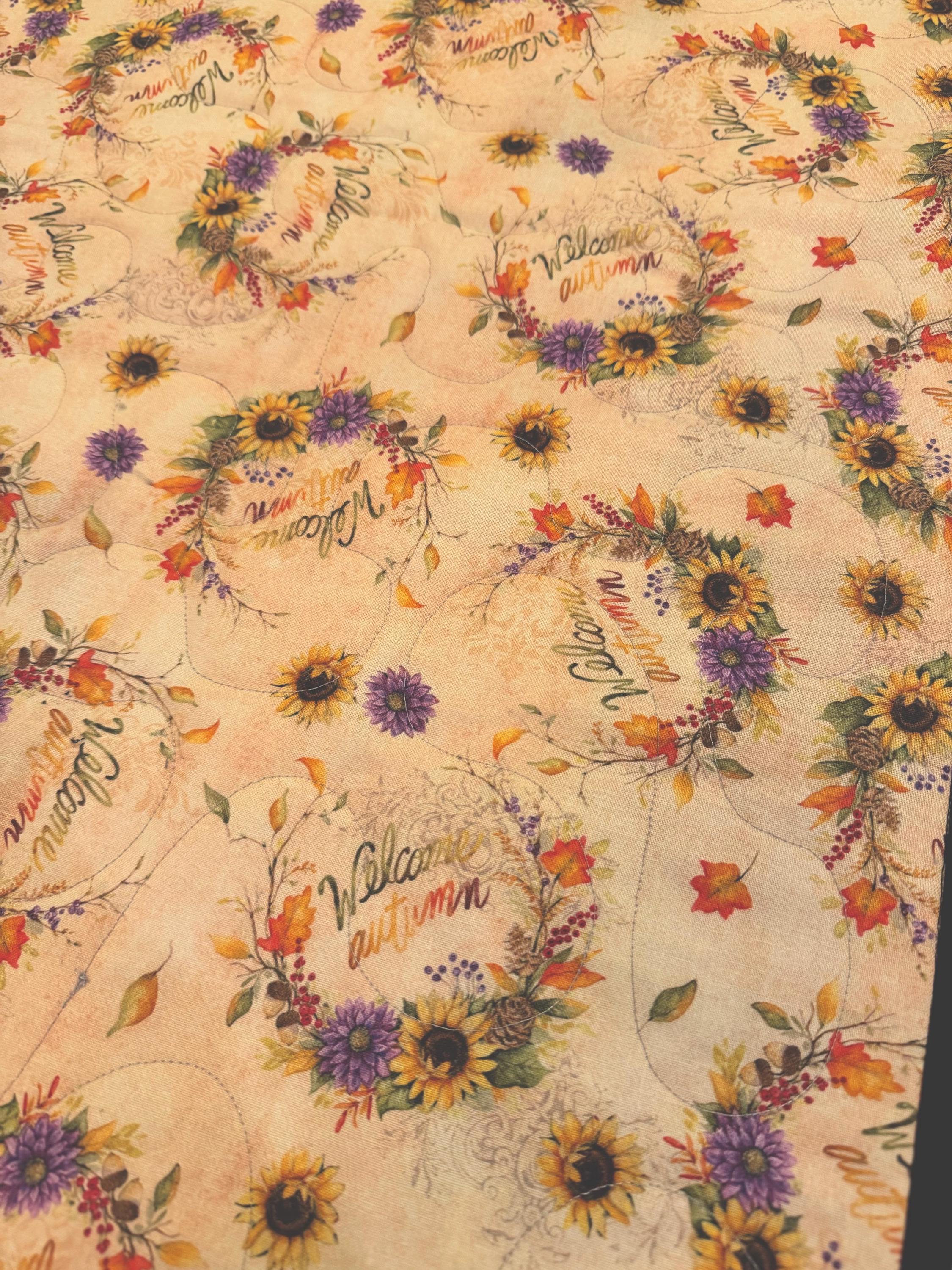 Reversible Quilted Table Topper/runner Halloween/fall Print FREE ...