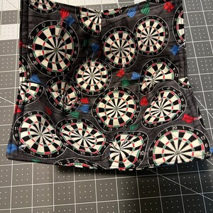 Soup / Bowl Cozy standard size - microwaveable - Dart Board print - FREE SHIPPING