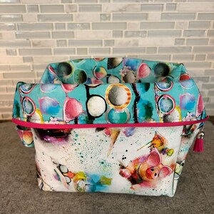 Handmade zippered travel/cosmetic pouch / bag
