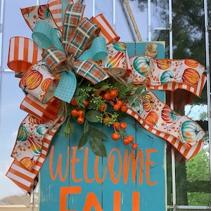 Welcome Fall, Large Wooden Door Sign, Door Hanger, Farmhouse, Door Decor, Fall Sign, Fall Decor, Home Decor