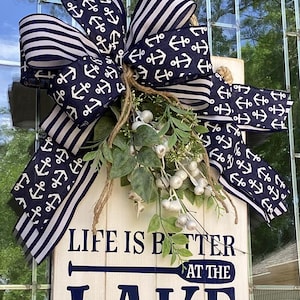 Front Door Decor / Lake House / Lake House Front Door Wreath / Life is Better at the Lake / Lake House Door Sign / Lake House Door Hanger