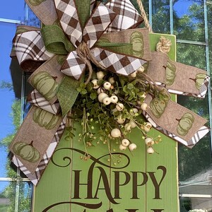 Happy Fall, Large Wooden Door Sign, Door Hanger, Farmhouse, Door Decor, Fall Sign, Fall Decor, Home Decor
