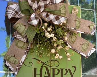 Happy Fall, Large Wooden Door Sign, Door Hanger, Farmhouse, Door Decor, Fall Sign, Fall Decor, Home Decor