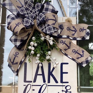 Décoration pour porte d'entrée / Lake House / Couronne de porte d'entrée Lake House / Lake Life / Plaque de porte Lake House / Accroche-porte Lake House