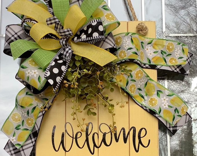 to Our Home, Large Wooden Door Sign, Door Hanger, Farmhouse