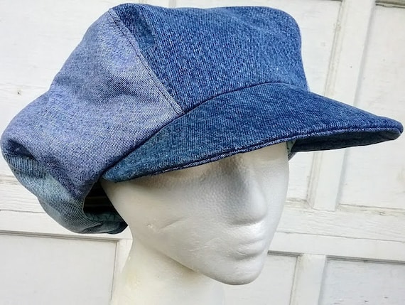 denim newsboy cap