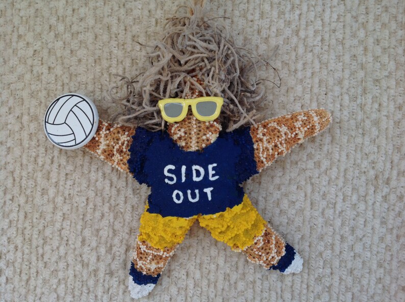 School /& College Custom Painted Volleyball Ornaments Volleyball Starfish Ornament ChristmasHoliday Ornaments Volleyball Gifts