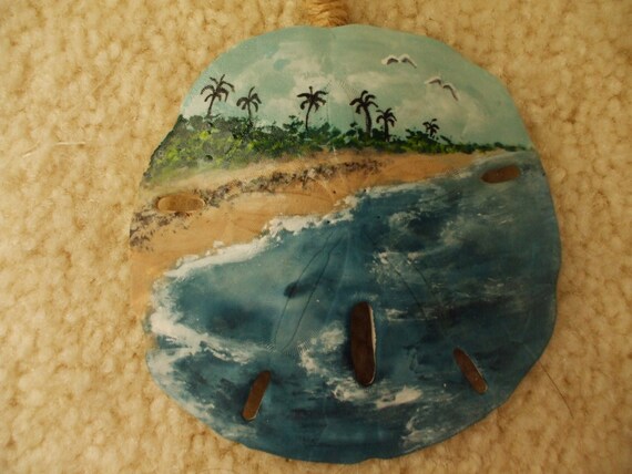 Package Decor Stocking Stuffer California Dreamin/' Beach Christmas Ornament Gift Exchange Hand Painted Sand Dollar Beach Gift