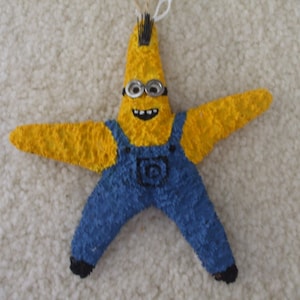 Minion Starfish Ornament, Child&#39;s Gift, Christmas Ornaments, Holiday Gifts, Stocking Stuffer