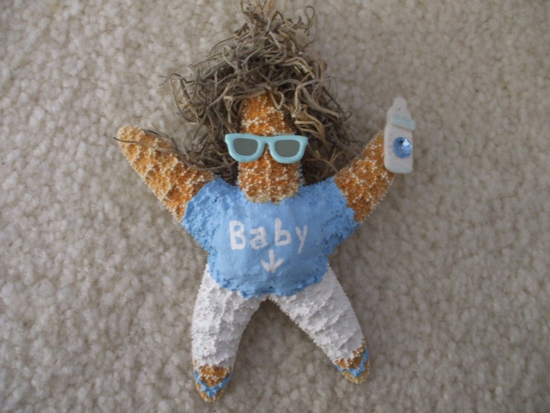 Shower Gift Pregnant Stocking Stuffer Starfish Ornaments Secret Santa Christmas Ornaments Baby Boy New Mom Women/'s Gifts