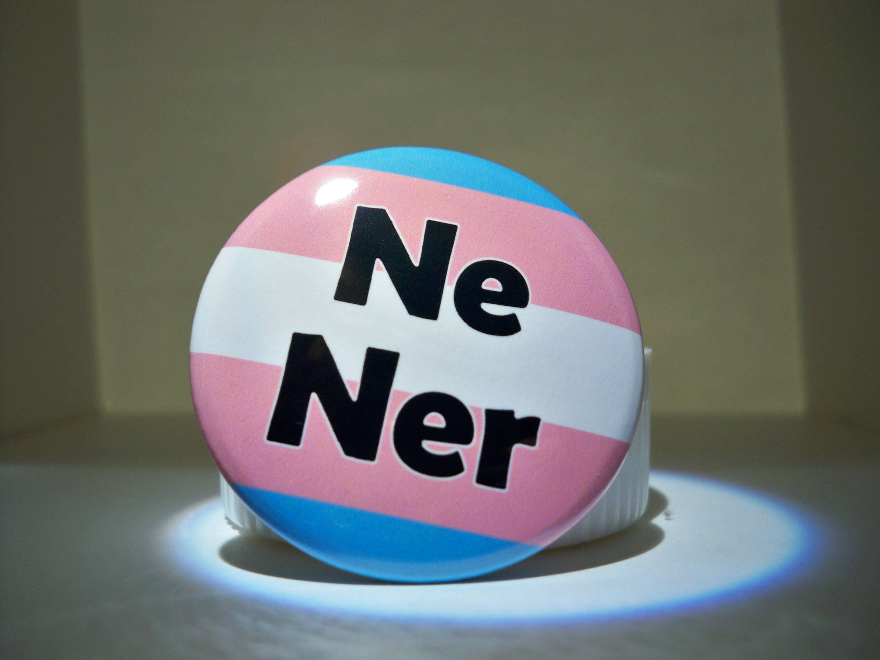BOLD Trans Flag Neo Pronoun Button Ne Ner Etsy