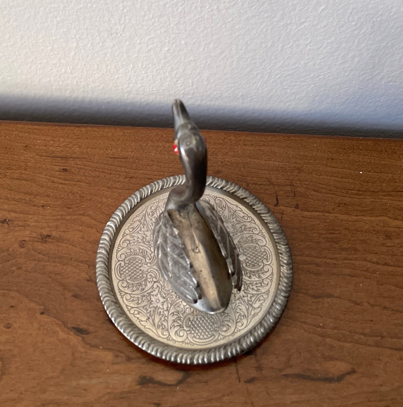 Tarnished Swan Ring Holder Bird Jewelry EP Zinc Alloy Etsy